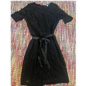 Beautiful lace over lay black dress from Pim + Larkin Petite XS